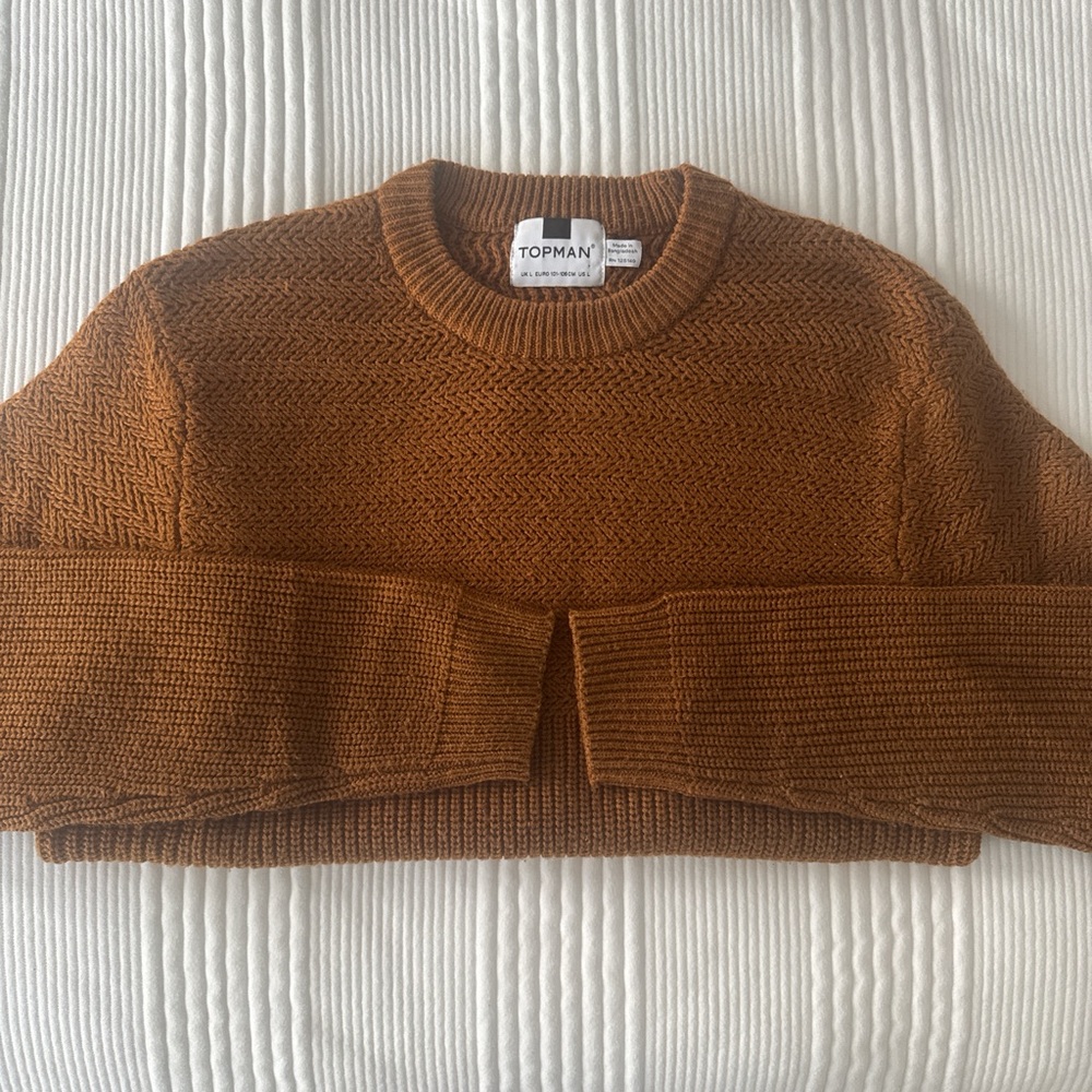 Topman Men’s Brown/Burnt Orange Knit Sweater